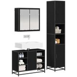 vidaXL set namještaja za kupaonicu 3 pcs crni hrast 80 x 33 x 60 cm | shoptok.hr