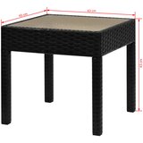  3-Dijelni bistro set od poliratana crni | shoptok.hr