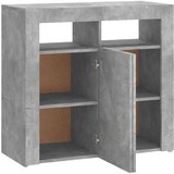  Komoda z LED lučkami betonsko siva 80x35x75 cm, (20656511) | Shoptok.si