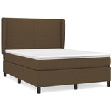 vidaXL Box spring postelja z vzmetnico temno rjav 140x190 cm blago, (20930468) | Shoptok.si