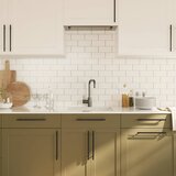  Ručke za ormarić 5 kom crne 224 mm od nehrđajućeg čelika | shoptok.hr