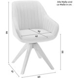 Modern Living naslanjač leonie, roza, žamet, vrtljiv | Shoptok.si