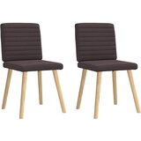 Maison Chic Jedilni stoli - Vzorci stoli 2 kosa temno rjavo blago A507, (22032509) | Shoptok.si