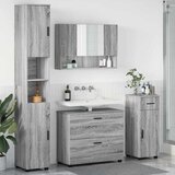  Set namještaja za kupaonicu 4 kom. Siva Sonoma | shoptok.hr
