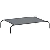 vidaXL dvignjena pasja postelja siva 110x65x20 cm tekstilen in jeklo | Shoptok.si