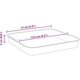  Kvadraten cvetlični pladenj 24 pcs Črna 15 x 15 x 2 cm Plastika, (5000207518) | Shoptok.si