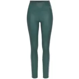 LASCANA ACTIVE Sportske hlače tamno zelena / bijela