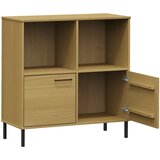  Regal za knjige smeđi 90 x 35 x 90,5 cm od masivnog drva OSLO | Eponuda.com