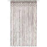  Zavjesa s makrameom smeđe-siva 140 x 240 cm pamučna | shoptok.hr