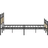  Metalni okvir kreveta bez madraca boja hrasta sonome 193x201 cm | shoptok.hr