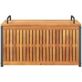 vidaXL zunanja škatla za blazine 85x45x45/53 cm akacijev les in jeklo | Shoptok.si