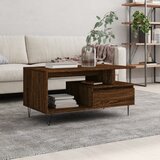 vidaXL Stolić za kavu smeđi hrast 90x49x45 cm konstruirano drvo Cijene