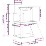  Penjalica za mačke sa stupovima za grebanje svjetlosiva 83 cm | shoptok.hr