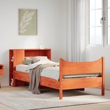 Maison Chic Posteljni okvir - Enojna postelja - Postelja za odrasle brez vzmetnice voščeno rjav 75x190 cm borovina-J13505, (21768584) | Shoptok.si