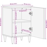 vidaXL kopalniška omarica s polico s shranjevanjem z vrati rjava 38 x 33.5 x 58 cm | Shoptok.si