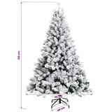  Umjetno božićno drvce s kuglicama 120 cm 150 LED lampica - Zelena i bijela 120 cm s LED žaruljama i bijelim kuglicama | shoptok.hr