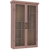 Bloomingville Prljavo roza vitrina od masivne jele 50x80x14 cm Hazem – | shoptok.hr