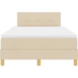 vidaXL Boxspring krevet s madracem Krema 120 x 190 cm tkanina | shoptok.hr