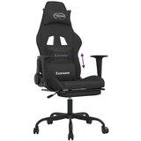 vidaXL Igraća stolica od tkanine s osloncem za noge crna od tkanina | shoptok.hr