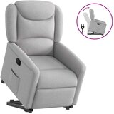  Naslonjač na podizanje od tkanine svjetlosivi | shoptok.hr