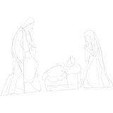  Osvijetljena scena božićne jaslice Šareni 112 x 71,5 cm PVC | shoptok.hr