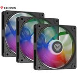 Genesis Ventilatorji za računalnik/ohišje OXAL 120 ARGB 3-PACK, 120mm velikost, do 1450 RPM, črni, (5000328463) | Shoptok.si