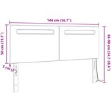  LED glava kreveta Boja cappuccina 144 cm Lažna koža | shoptok.hr