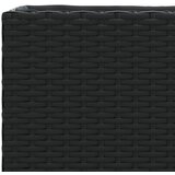  Vrtne sadilice s 3 posude 2 kom crne 90 x 20 x 40 cm poliratan | shoptok.hr