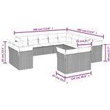  13-dijelni set vrtnih sofa s jastucima poliratan Bež | shoptok.hr