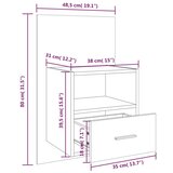  Stenska nočna omarica betonsko siva, (20730063) | Shoptok.si