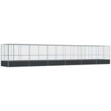 vidaXL Kavez za ptice s produžetkom srebrni 1246x207x212 cm čelični | shoptok.hr
