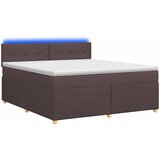  Boxspring krevet s madracem Tamno smeđa 160 x 200 cm Tkanina | shoptok.hr