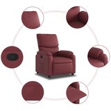  Naslonjač od umjetne kože crvena boja vina | shoptok.hr