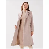 LC Waikiki Jacket Collar Straight Long Sleeve Thick Women's Stamped Coat