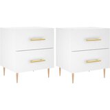 vidaXL Nočna omarica 2 kosa bela 40x35x47,5 cm inženirski les, (20808651) | Shoptok.si