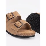 GOODIN Women's leather flip-flops brown | shoptok.hr