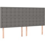  Uzglavlje tamnosivo 160x5x118/128 cm od tkanine | shoptok.hr