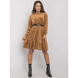 FANCY Dress-FA-SK-7563.11P-camel | Shoptok.si
