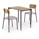  Trpezarijski set NANDO 84x54 cm siva/smeđa/crna | Eponuda.com