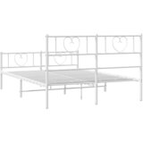  Metalni okvir kreveta uzglavlje i podnožje bijeli 120x190 cm | shoptok.hr