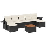  8-dijelni set vrtnih sofa od poliratana s jastucima crni | shoptok.hr