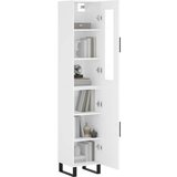  Visoka omara bela 34,5x34x180 cm inženirski les, (20819380) | Shoptok.si