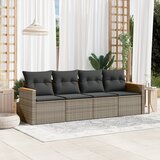 Maison Chic Seti vrtnega pohištva - Vrtna garnitura - Vrtni pohištvo set 4-delna z blazinami siv poli ratan, (21815004) | Shoptok.si