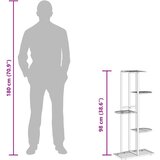  Stalak za cvijeće s 5 razina 43 x 22 x 98 cm crni metalni | shoptok.hr