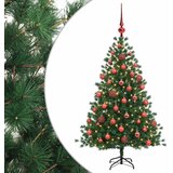  Umjetno božićno drvce s kuglicom 150 cm 150 LED lampica - 150 cm s LED-ima i crvenim lopticama | shoptok.hr