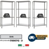  Komplet od 3 police 170x90x40cm, 4x50kg siva | Eponuda.com