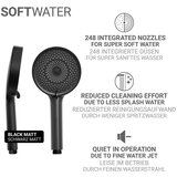 Wenko Mat črna plastična tuš ročka ø 12 cm Softwater – | Shoptok.si