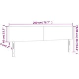  Uzglavlja cappuccina 200x5x78/88 cm od umjetne kože | shoptok.hr