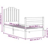  Posteljni okvir z vzglavjem 2FT6 trden les | Shoptok.si