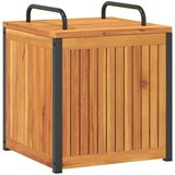  Zunanja škatla za blazine 45x45x45/53 cm akacijev les in jeklo, (21413627) | Shoptok.si
